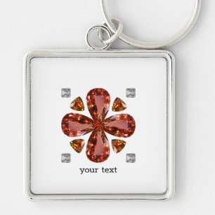 Llavero Naranja Gemstone Diamond Art, Naranja