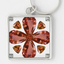 Llavero Naranja Gemstone Diamond Art, Naranja Keychain