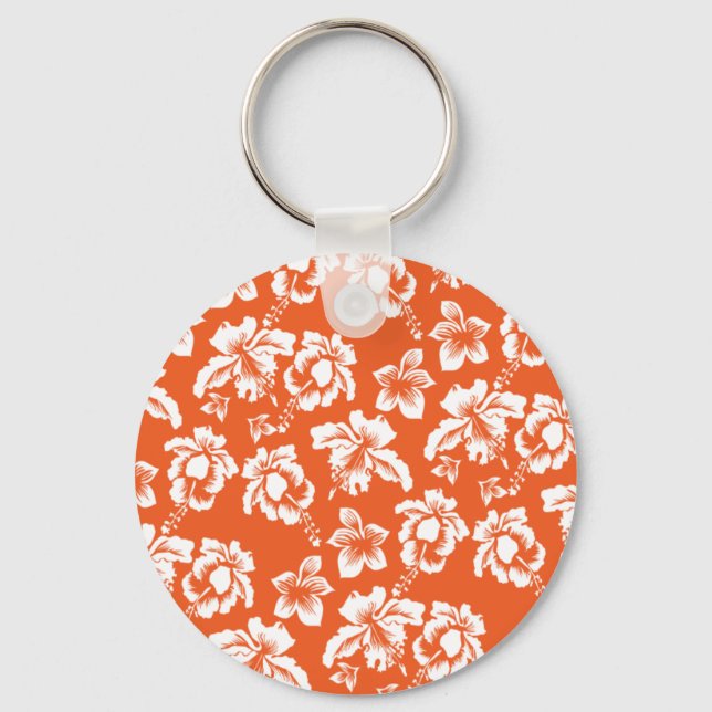 Llavero Naranja Hawaiian Hibiscus (Anverso)