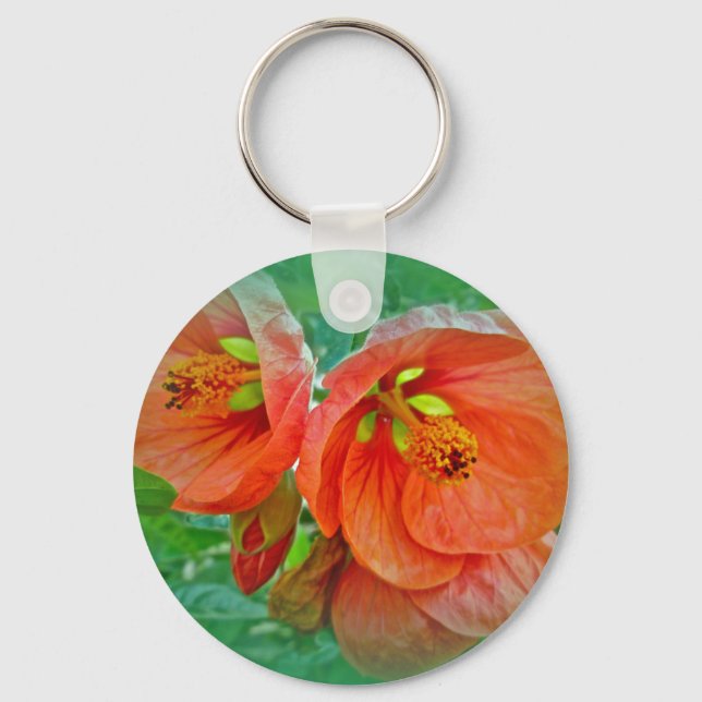 Llavero Naranja Hibiscus Flowers (Anverso)