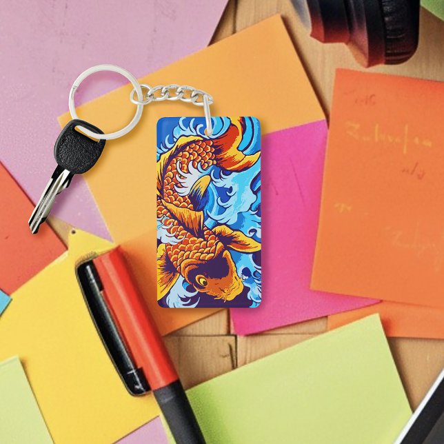 Llavero Naranja Koi Fish Blue (Subido por el creador)