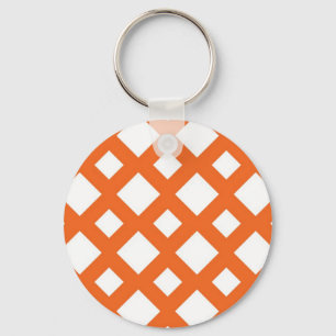 Llavero Naranja Lattice en blanco