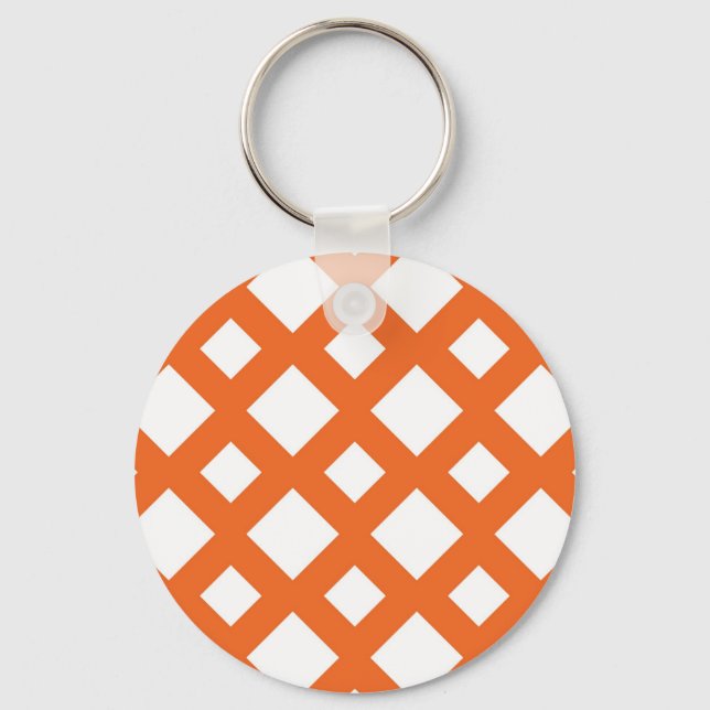 Llavero Naranja Lattice en blanco (Anverso)