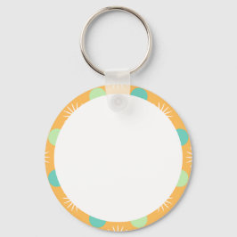 Llavero Naranja ligero Patrón Boho Foto Mascota personaliz