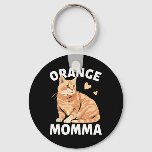Llavero Naranja Mamma Cat Cute Cat Avers