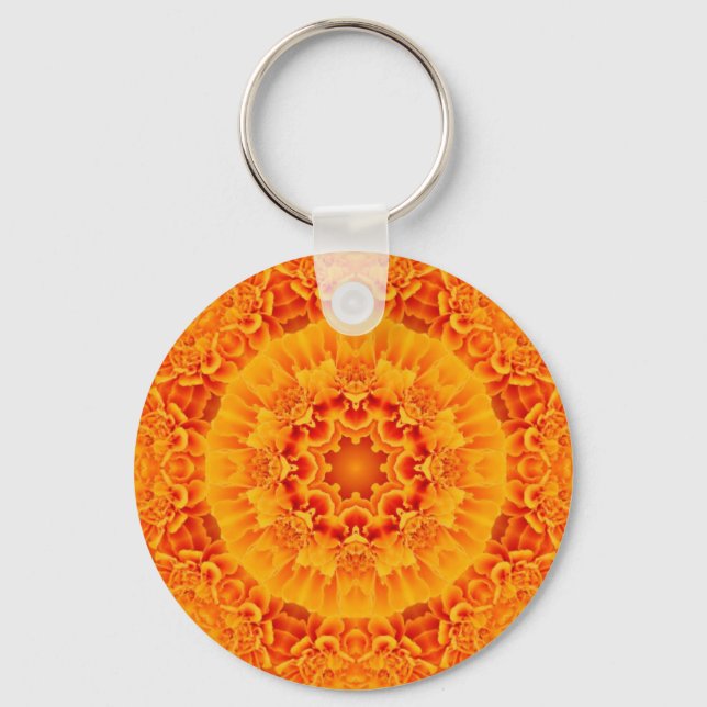 Llavero Naranja Marigold Mandala (Anverso)
