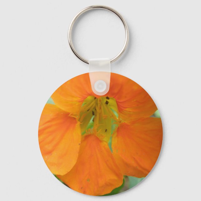 Llavero Naranja Nasturtium Flower Keychain (Anverso)