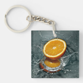 Llavero Naranja positivo jugoso para el estado de ánimo de