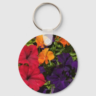 Llavero Naranja púrpura Petunias