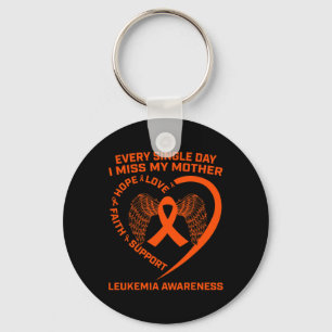 Llavero Naranja Ribbon Mom Leukemia Awareness In Memory