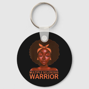 Llavero Naranja Ribbon Sra. Awareness Warrior Black Afro