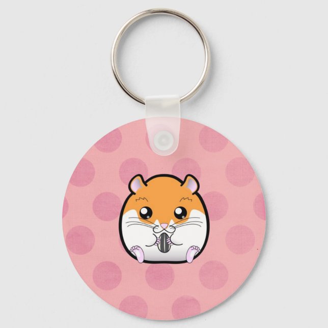Llavero Naranja sirio común Hamster Blanco (Anverso)