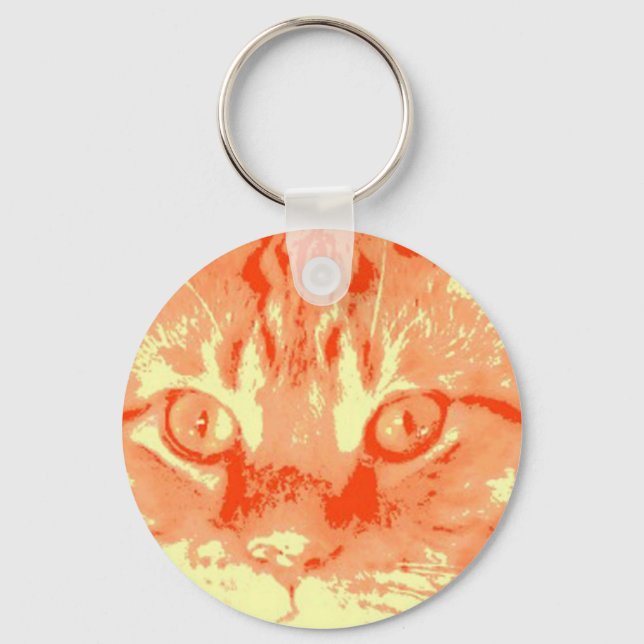 Llavero Naranja Tabby Cat (Anverso)