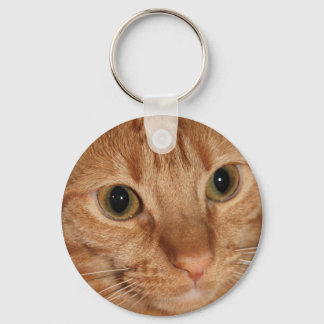 Llavero Naranja Tabby Cat Perfil Face Cerrar