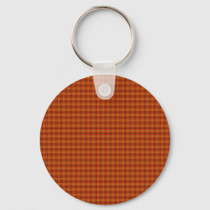 Llavero Naranja Tartan Keychain