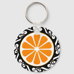 Llavero naranja. tribal