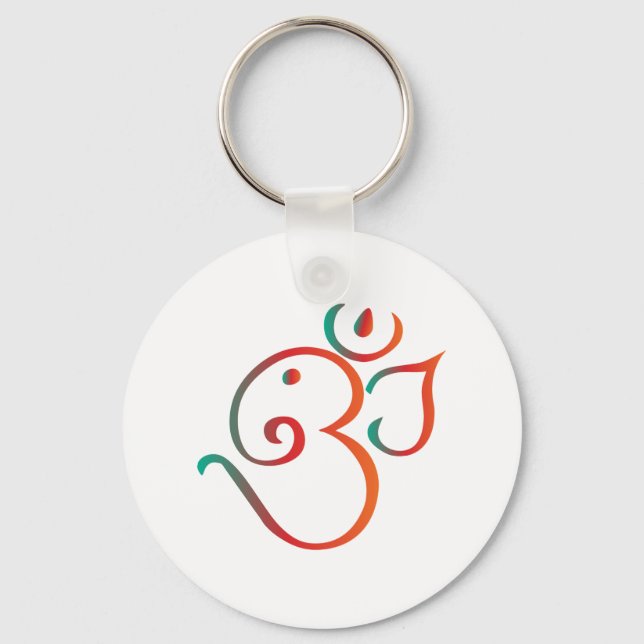 Llavero Naranja verde de Om-ganpati (Anverso)