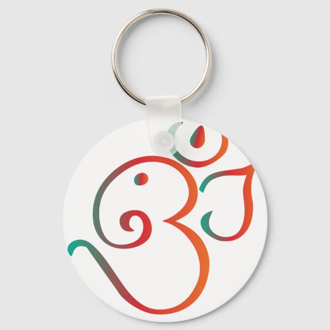 Llavero Naranja verde de Om-ganpati (Anverso)