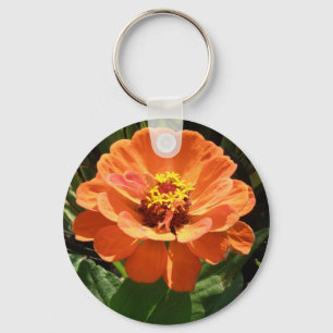 Llavero Naranja Zinnia Keychain