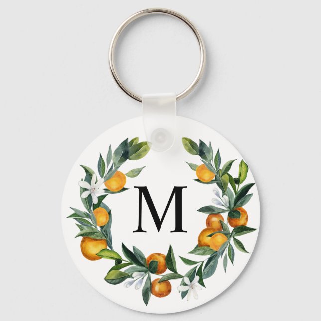 Llavero Naranjas cítricos monogramados keychain (Anverso)
