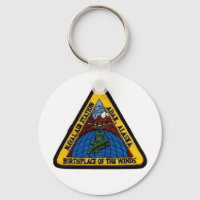 NAS Adak, Alaska White Keychain
