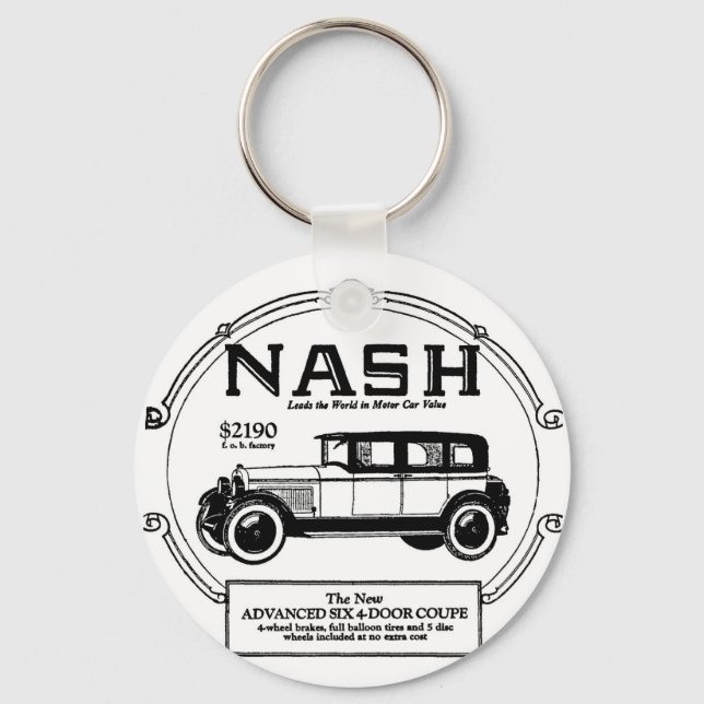 Llavero Nash Automobile Advertisement Keychain 1925 (Anverso)