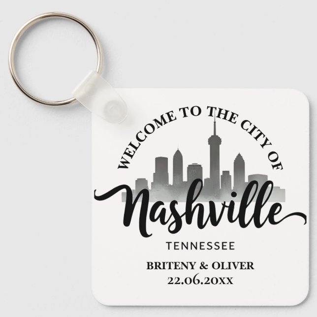 Llavero Nashville Tennessee Skyline destination Weeding   (Anverso)
