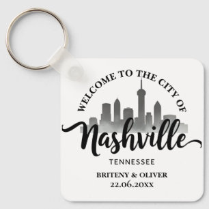 Llavero Nashville Tennessee Skyline destino Boda