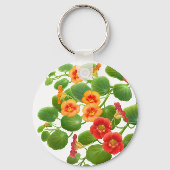 Llavero Nasturtium Flowers Keychain (Anverso)