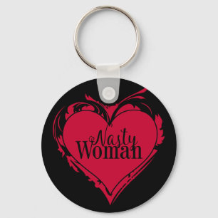 Llavero NASTY WOMAN red art HEART