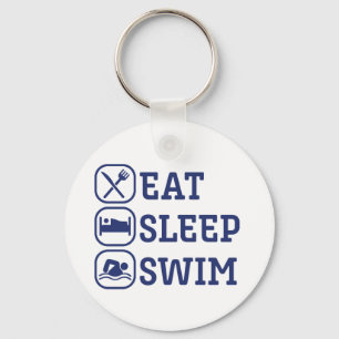 Llavero Natación divertida Comer Dormir Nadar