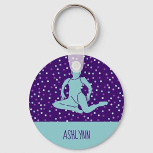 Llavero Natación sincronizada Aqua y Purple Personalizada