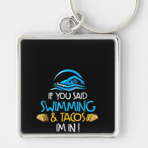 Llavero Natación Taco Lover Gracioso Equipo De Natación Ho