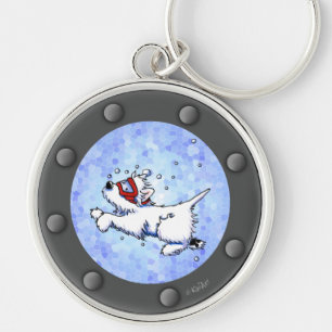 Llavero Natación Westie