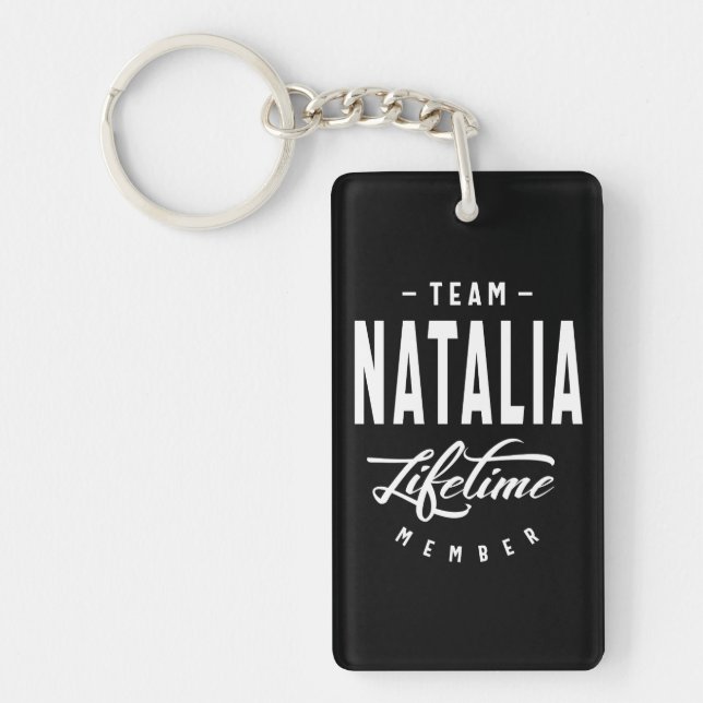 Llavero Natalia Nombre personalizado Regalo de cumpleaños (Frente)