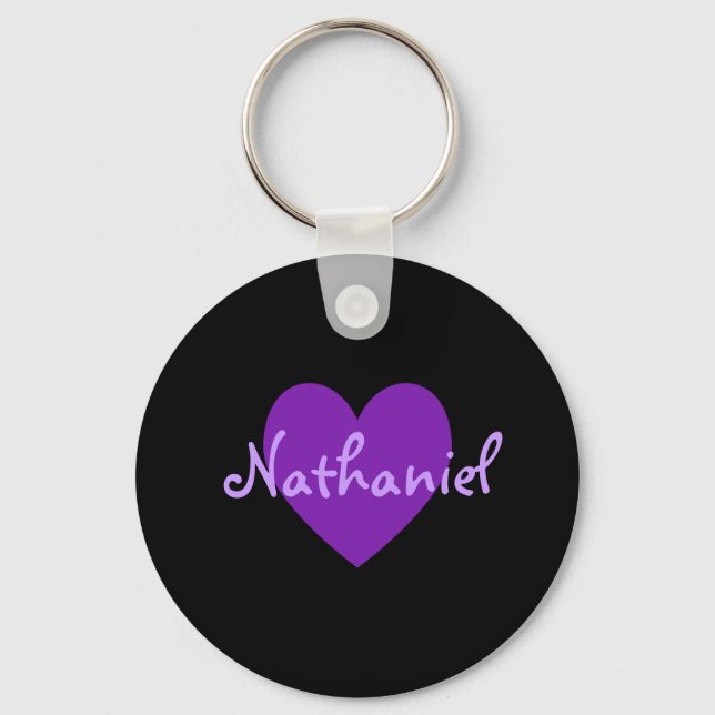 Llavero Nathaniel en morado (Anverso)