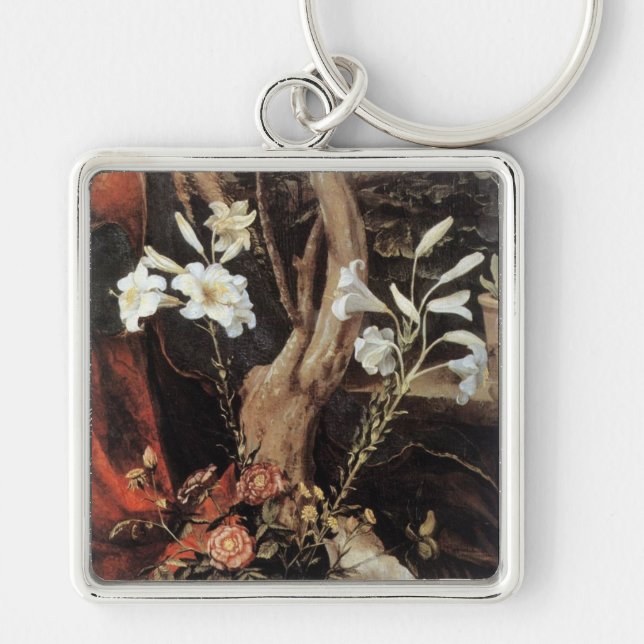 LLAVERO NATIVIDAD CON LILLAS BLANCAS - MAGIA DE NAVIDADES (Frente)