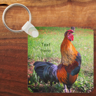 Llavero Naturaleza de los cultivos de gallos personalizada