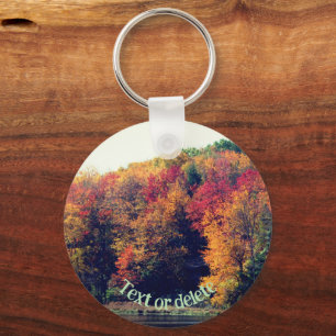 Llavero Naturaleza de los estanques otoñales personalizada