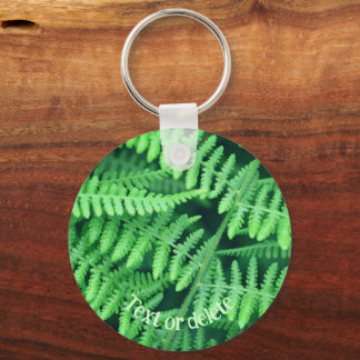 Llavero Naturaleza de los helechos verdes personalizada