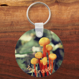 Llavero Naturaleza de los hongos naranja personalizada