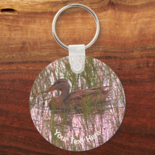 Llavero Naturaleza del pato mallard pardo personalizada