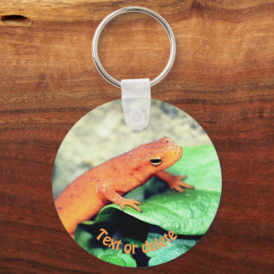 Llavero Naturaleza del salamandra rojo personalizada
