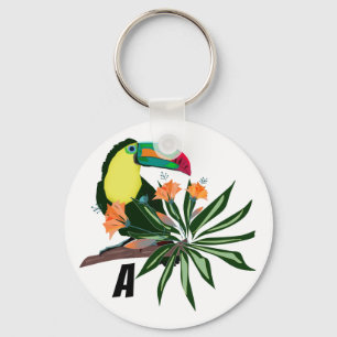 Llavero Naturaleza hawaiana de colores vivos de aves tropi