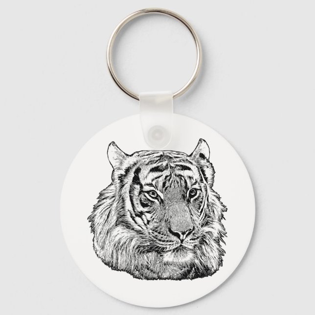 Llavero Naturaleza Jungle Tiger Face Safari animal fauna s (Anverso)