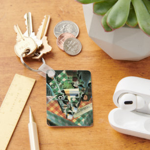 Llavero Naturaleza muerta con mantel de cuadros de Juan Gr