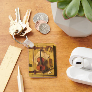 Llavero Naturaleza muerta con violín y música de William H