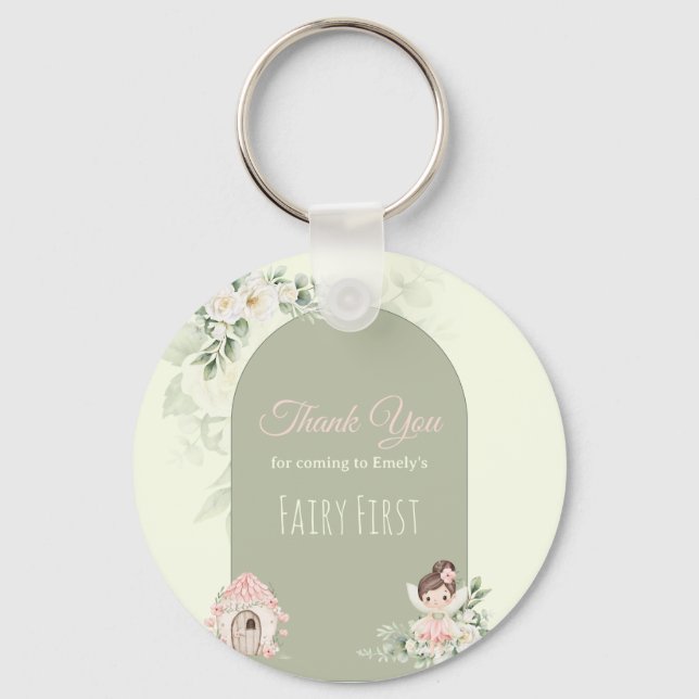 Llavero Nature Cute Flower Fairy 1st Birthday (Anverso)