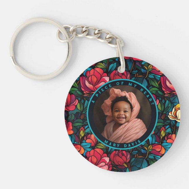 Llavero Nature-inspired Unique Gifts For Men Floral Rose (Frente)