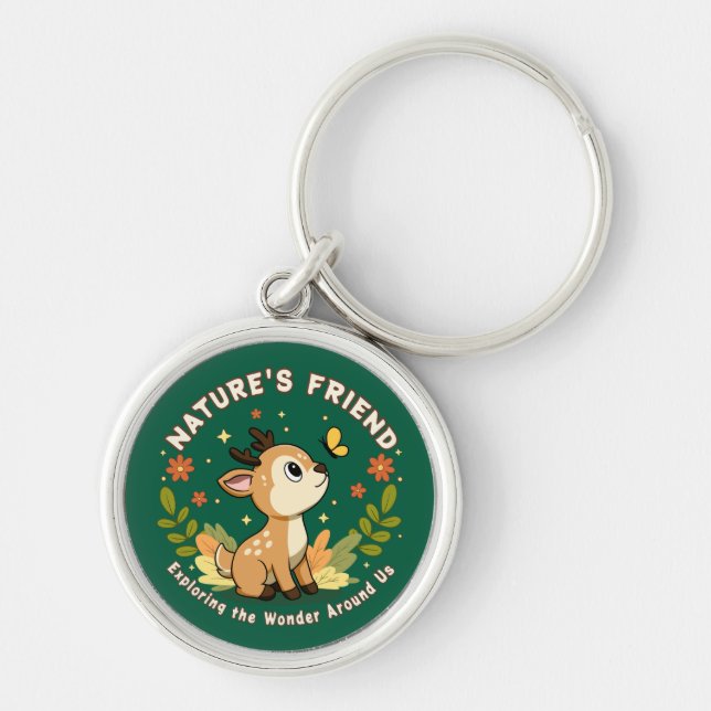 Llavero Nature's Friend Cute Fawn Woodland Animal (Frente)